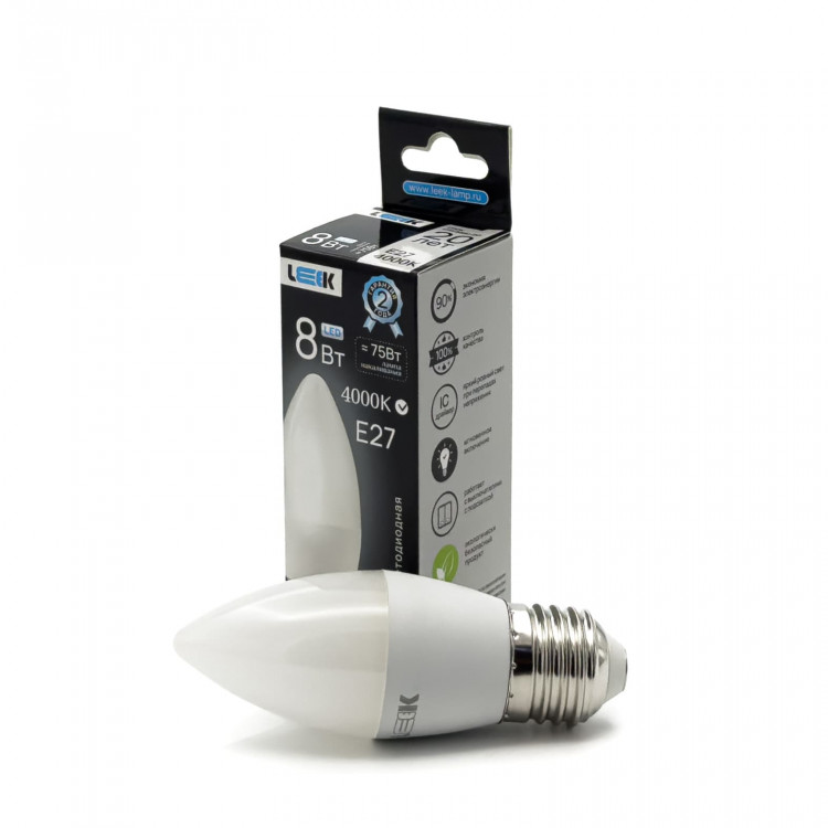 Лампа светодиодная Leek LE SV LED 8Вт 4000K E27                                                     