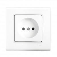Розетка 1-я без з/к в сборе белая VIKO Linnera 91400007